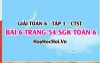 Giải bài 6 trang 54 Toán 6 Tập 1 SGK Chân trời sáng tạo